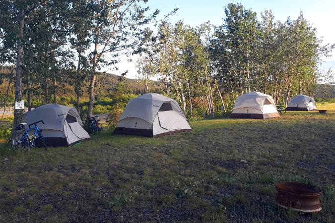 camping by Gakona River