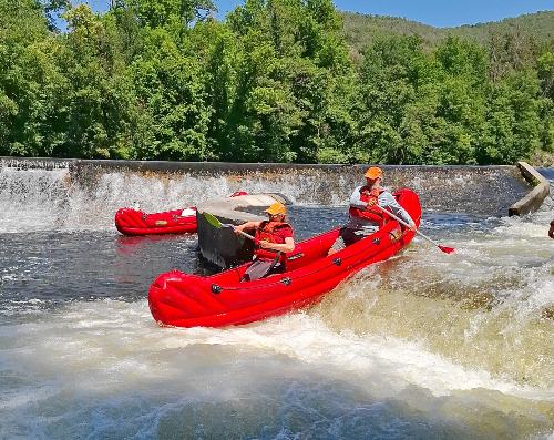 running the dam's flume