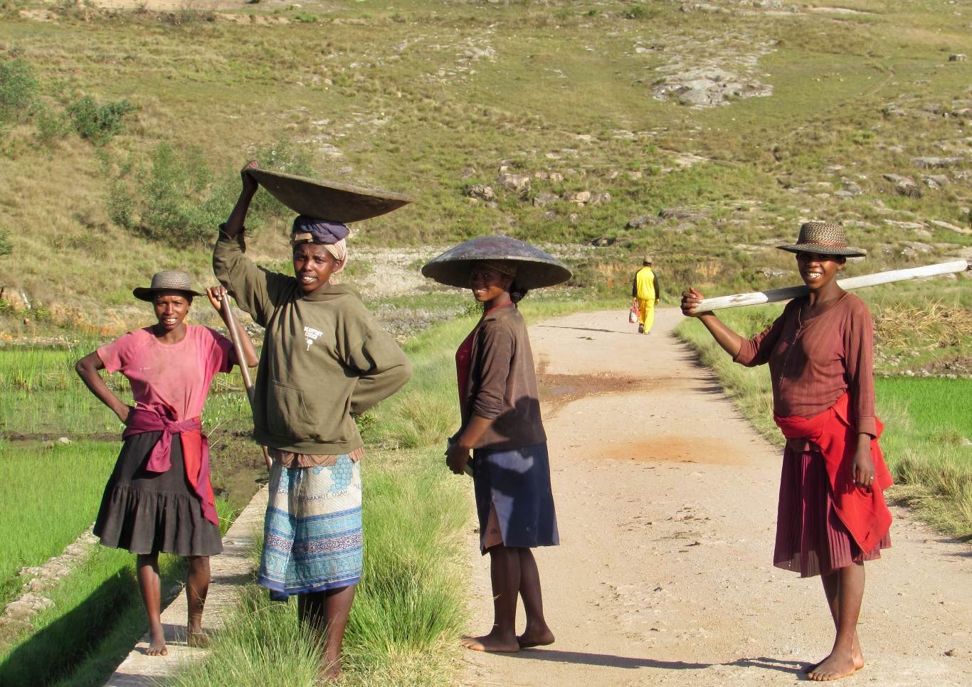 Local women along the roadside in Madagascar