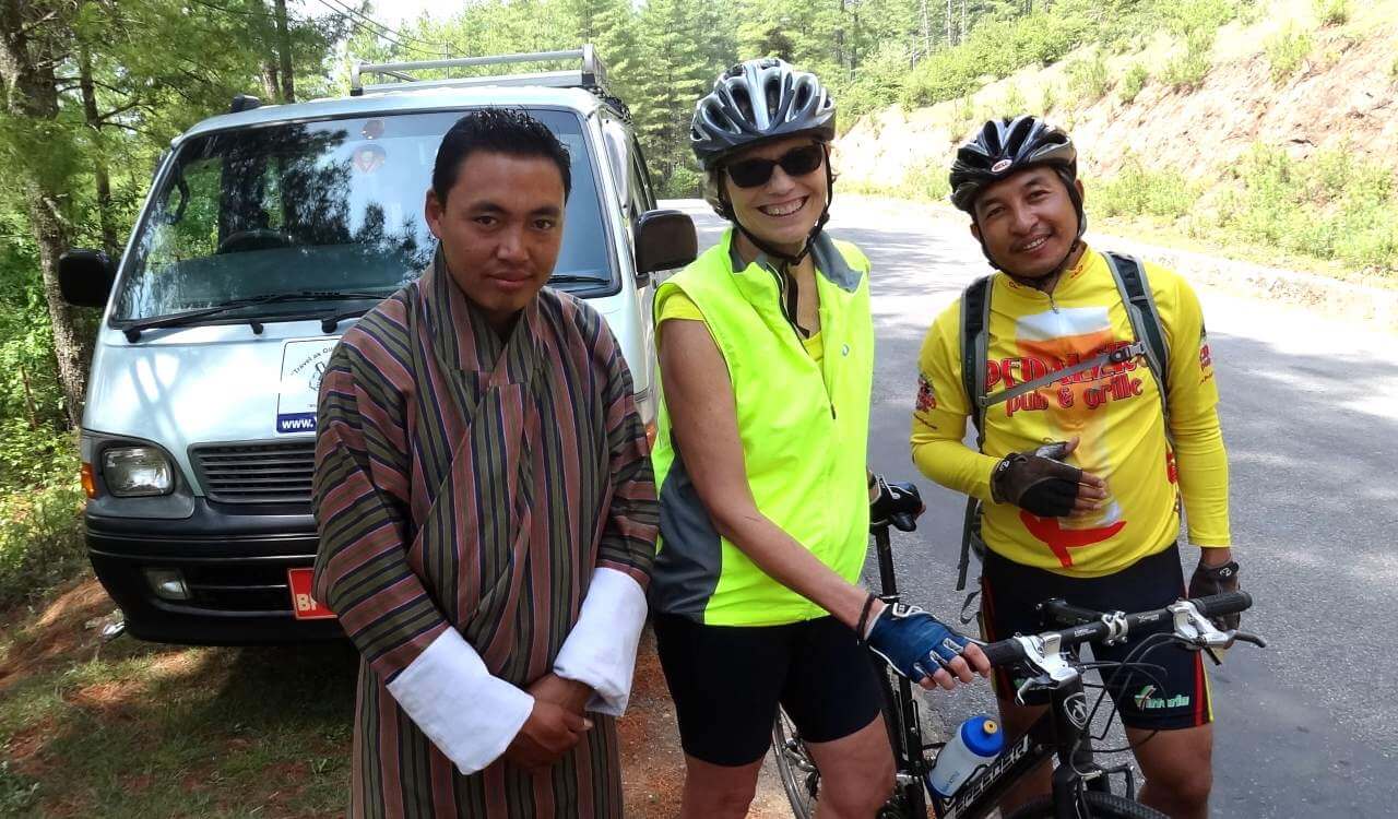 Some of our Bhutan bicycle tour guides