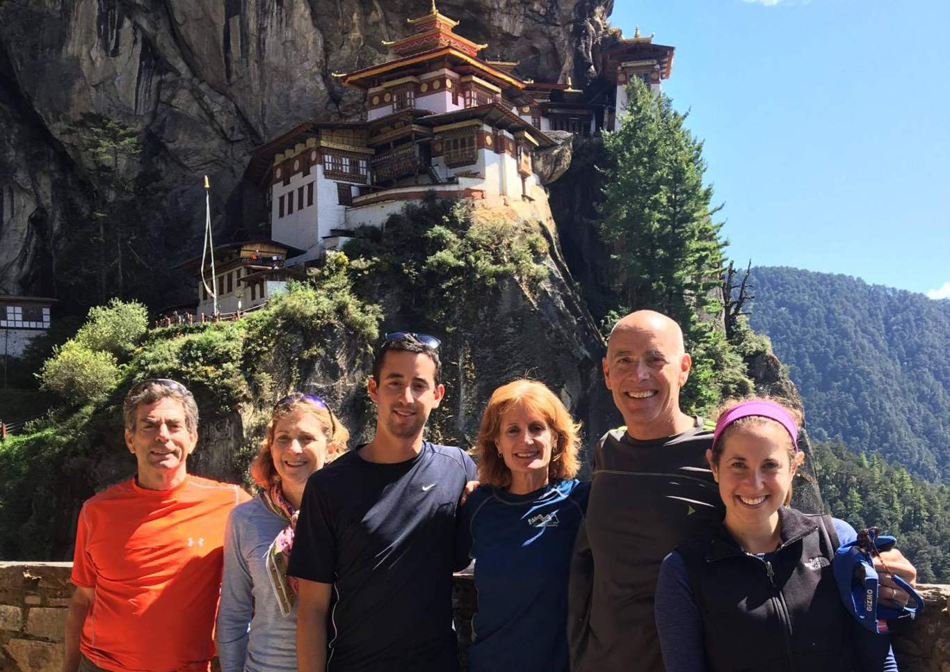 Family in Bhutan on private departure of Bhutan Mutlisport tour