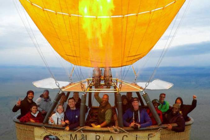 hot air ballooning Serengeti Park