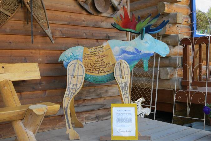 painted moose art in Talkeetna